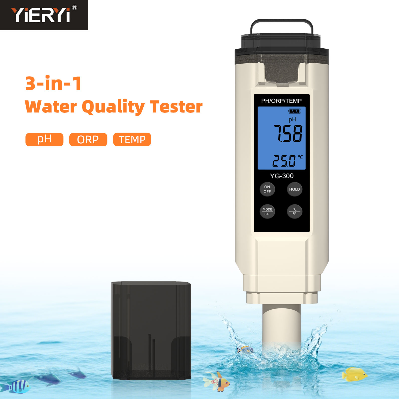Yieryi Digital 3 in 1 PH/ORP/T - Ph Meter Digital Water Tester ulasan dan harga