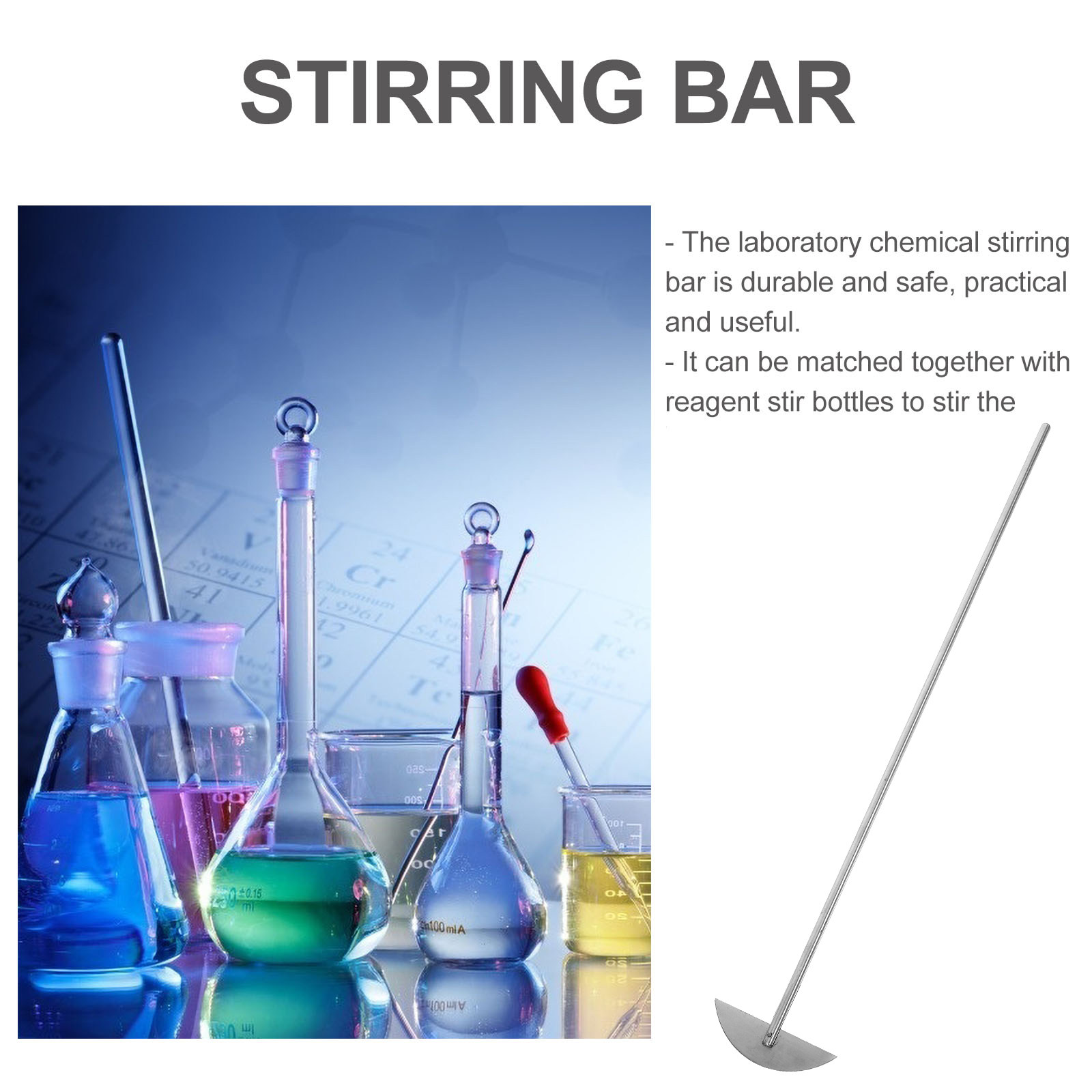 1Pcs Stainless Steel Stirring  - Lab Equipment ulasan dan harga