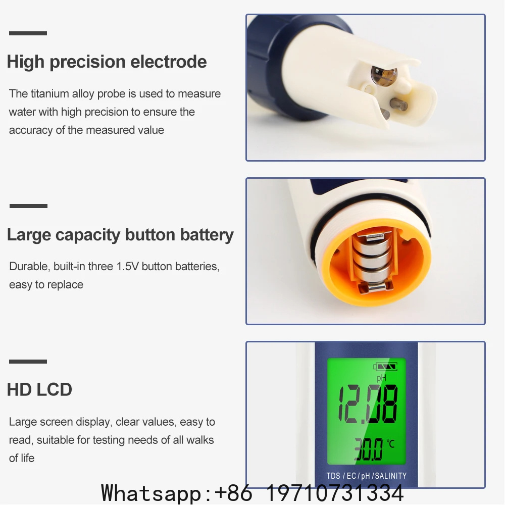 5 In 1 Digital PH Meter TDS EC - Ph Meter Digital Water Tester ulasan dan harga