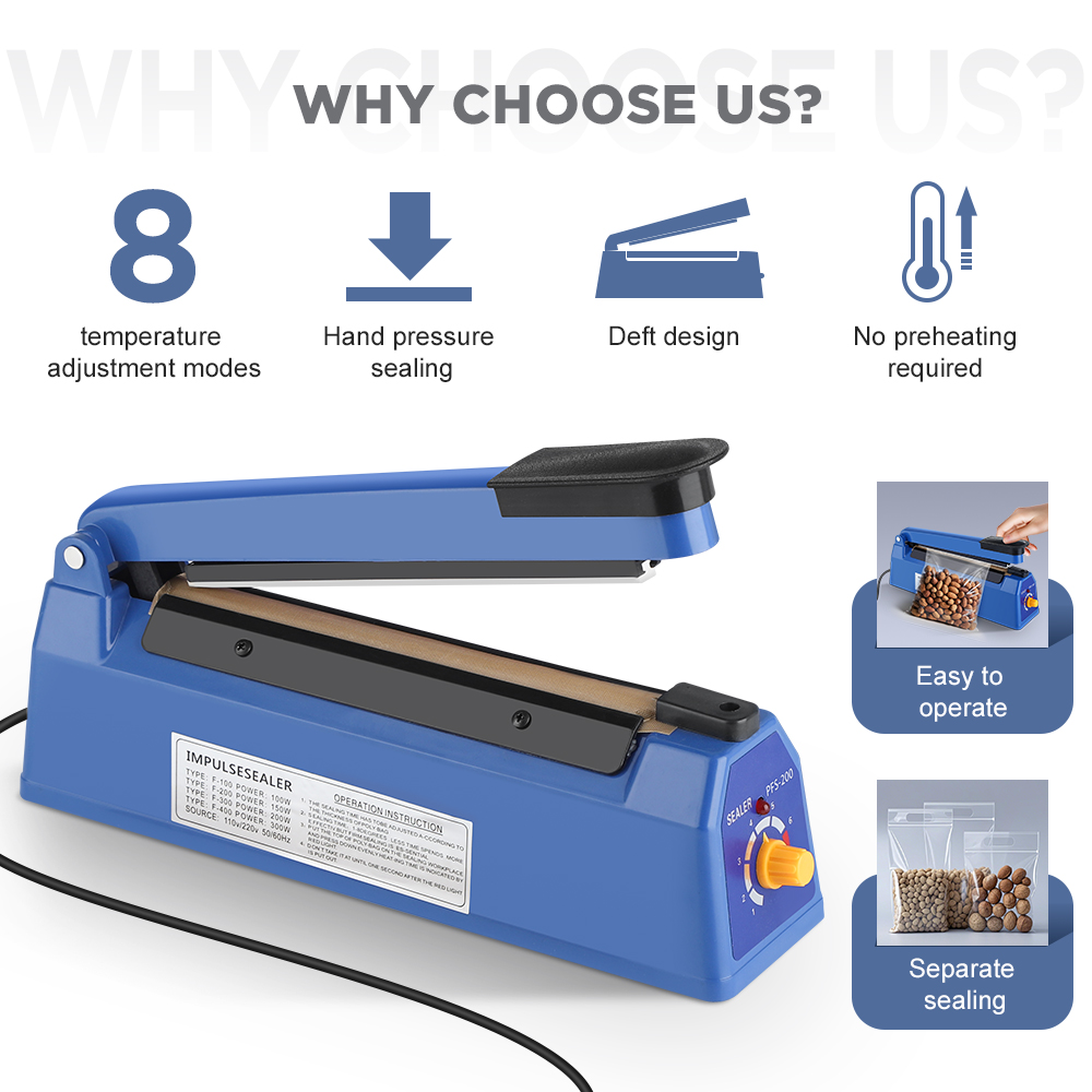 Impulse Sealer Manual Heat Sea - Plastic Bag Impulse Heat Sealer ulasan dan harga