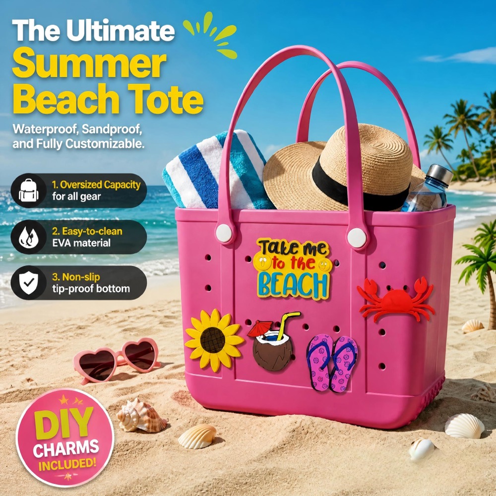 Ladies Oversized Rubber Beach  - Packaging ulasan dan harga