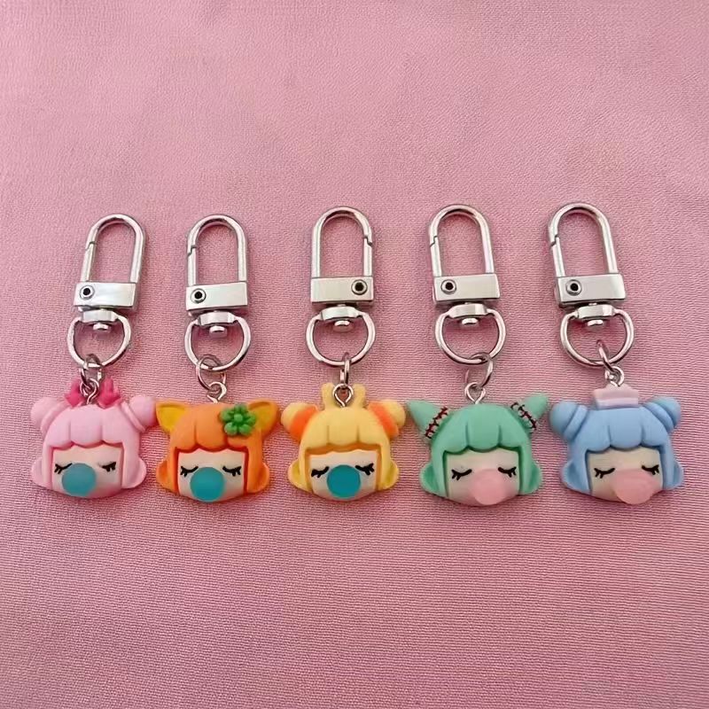 5pcs resin girl keychain, suit - Packaging ulasan dan harga