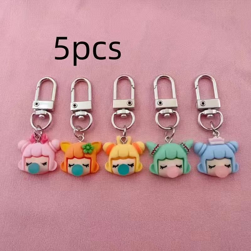 5pcs resin girl keychain, suit - Packaging ulasan dan harga