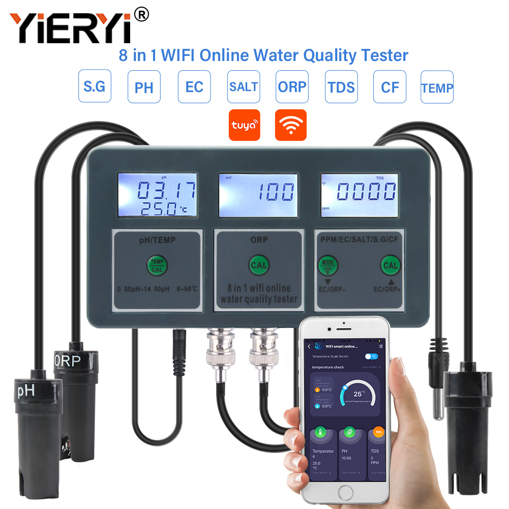 Yieryi WiFi Tuya Smart PH ORP  - Ph Meter Digital Water Tester ulasan dan harga