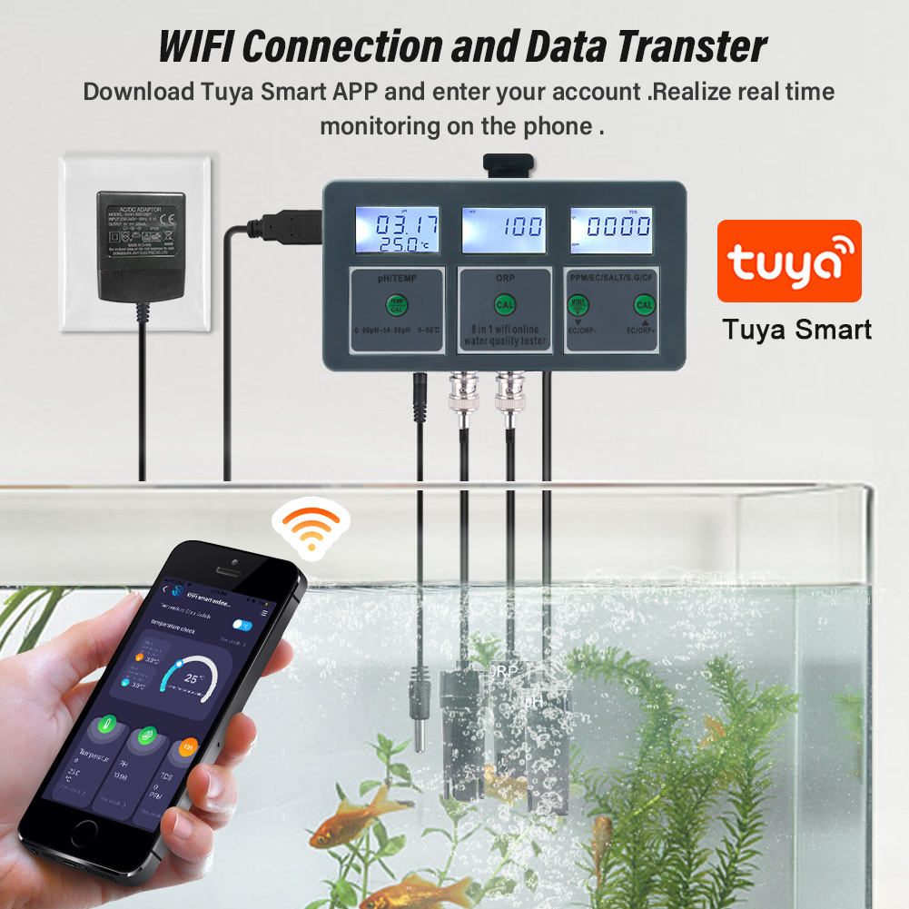Yieryi WiFi Tuya Smart PH ORP  - Ph Meter Digital Water Tester ulasan dan harga