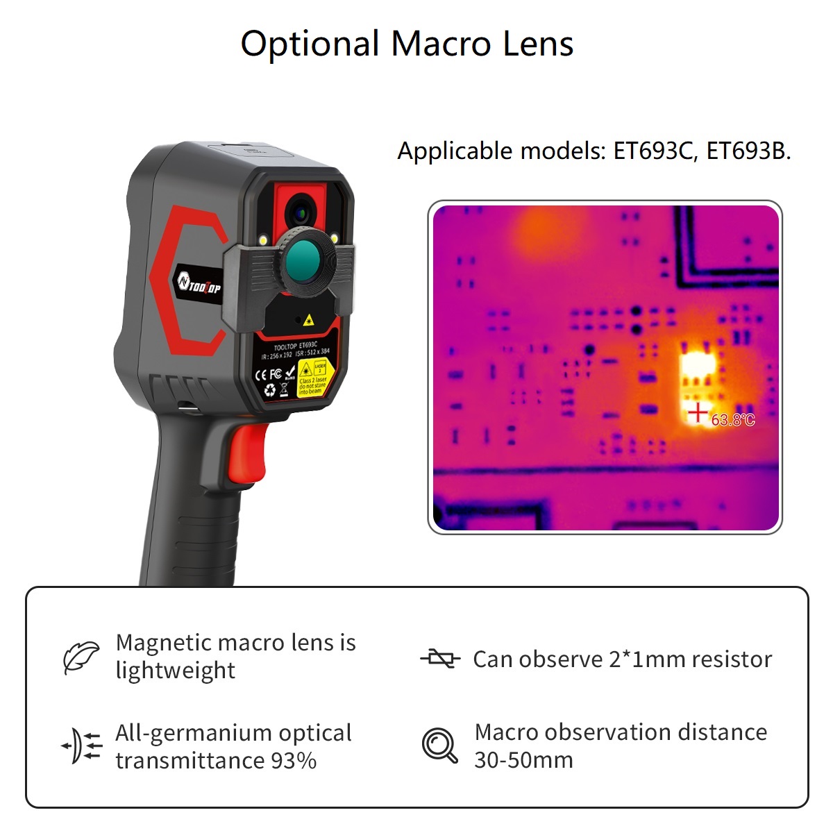 TOOLTOP ET693C Super IR 512x38 - Thermal Imaging Camera Pcb Repair ulasan dan harga