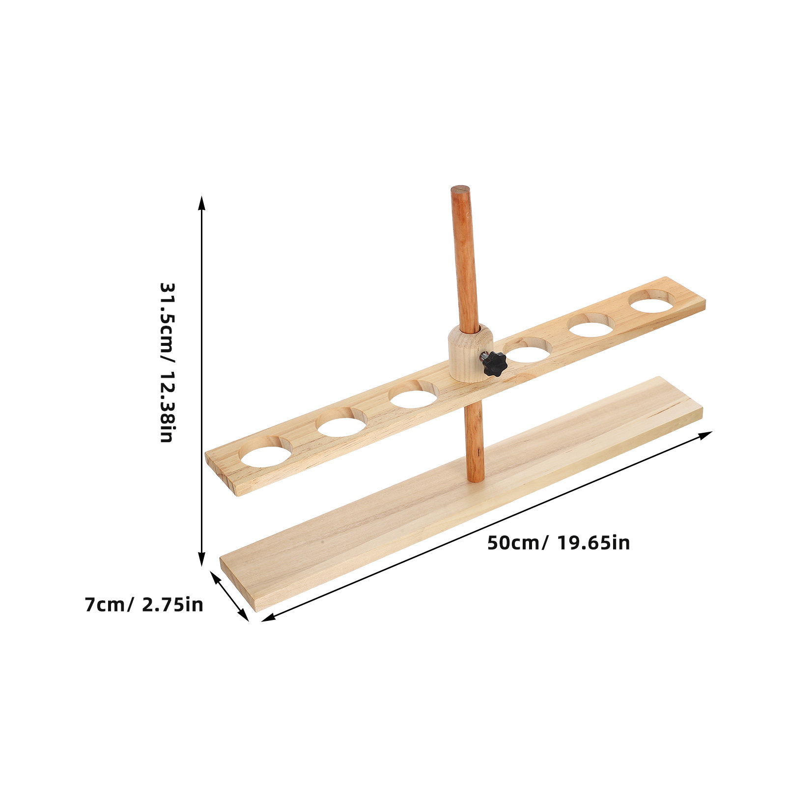 6 Hole Wooden Funnel Stand Adj - Lab Equipment ulasan dan harga